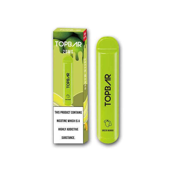 20mg Top Bar Disposable Vape Pod 600 Puffs