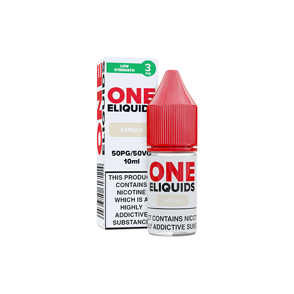 3mg One E-Liquids Flavoured Nicotine E-Liquid 10ml (50VG/50PG)