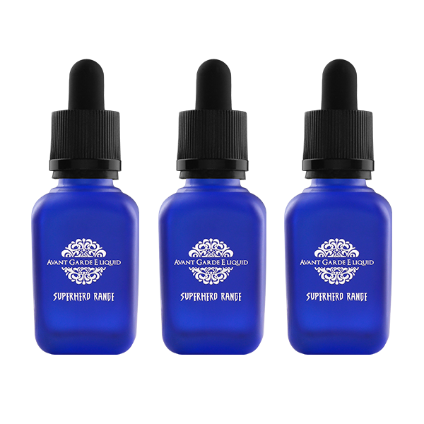 0mg Avant Garde E-liquid Superhero Range Range Glass Shortfill 30ml (Various VG/PG)