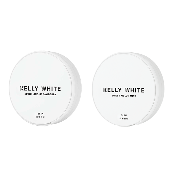 10mg Kelly White Medium Slim Nicotine Pouches - 20 Pouches