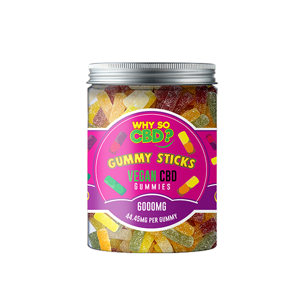 Why So CBD? 6000mg Broad Spectrum CBD Large Vegan Gummies - 11 Flavours